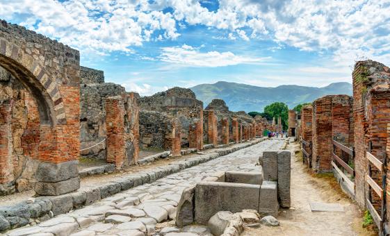 Pompeii ruins on Amalfi Coast Drive Tour from Naples.